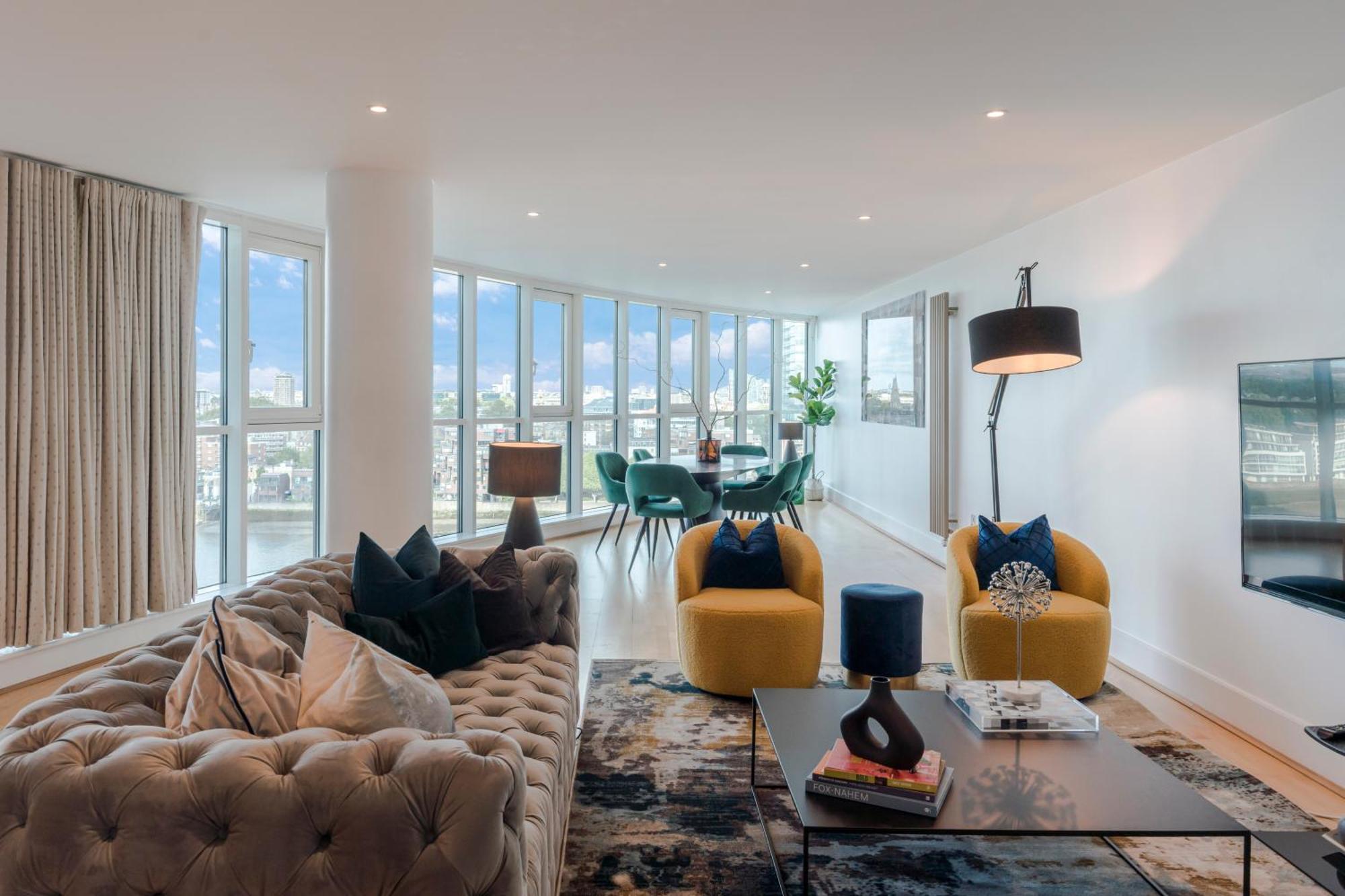 Best Thames View In Town! Large Luxxe Nomad Design Family Home لندن الغرفة الصورة